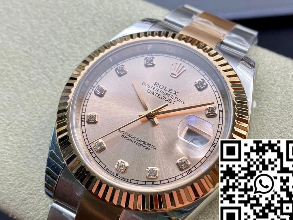 Datejust EW Gold M126331-0007 V3 41MM Rolex Factory Rose 0813